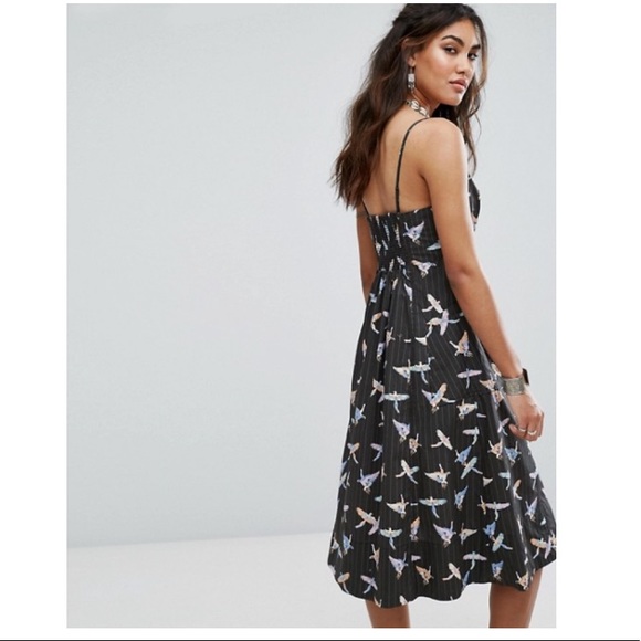 Free People Dresses & Skirts - Free People Bird Print Midi Dress